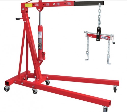 Strongway Hydraulic Engine Hoist with Load Leveler