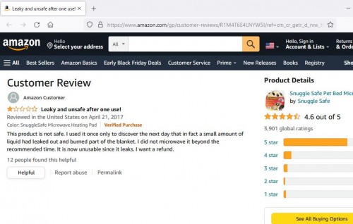 Amazon Customer Leaky review.JPG